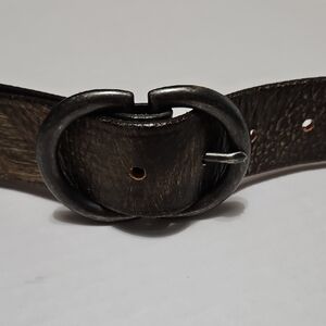 LOFT Rich Brown Belt with Metallic Buckle
